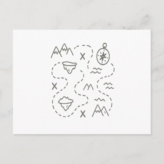 De schatkaart van Little Explorer Briefkaart (Voorkant)