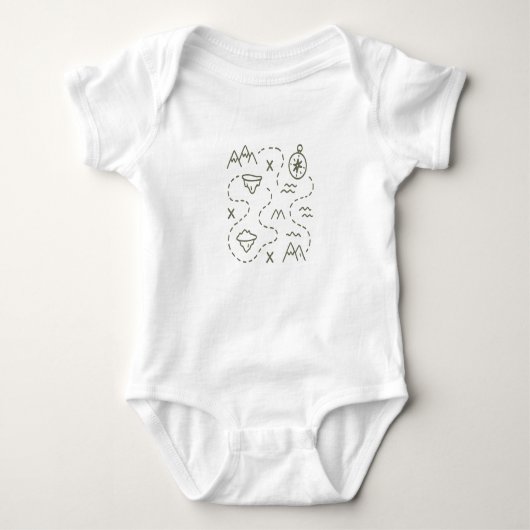 De schatkaart van Little Explorer Romper (Voorkant)