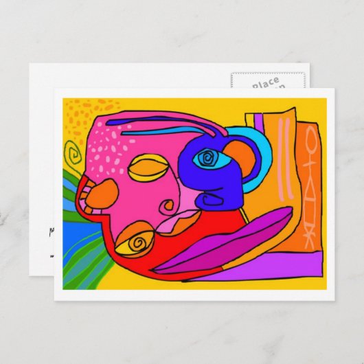 "de schatkist naar de binnenkant" briefkaart (Voorkant / Achterkant)