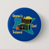 De schatkist van de oceaan ronde button 5,7 cm (Voorkant)