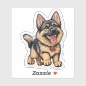 De schattige duitse herder❤️duitse herder stickers (Vel)