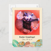 De schattige Foto van de Douane van de Groeten van Feestdagenkaart (Voorkant / Achterkant)