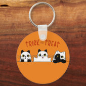 de schattige halloween katjes sleutelhanger (Voorkant)