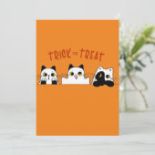 de schattige halloween kittens bedankkaart (Staand voorkant)