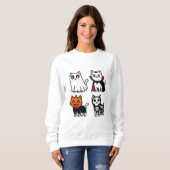 De Schattige Halloween Kittens Trui (Voorkant volledig)