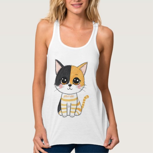 De Schattige kattenkwaad Tanktop (Voorkant)