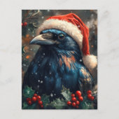 De Schattige Kerst Raven Briefkaart (Voorkant)