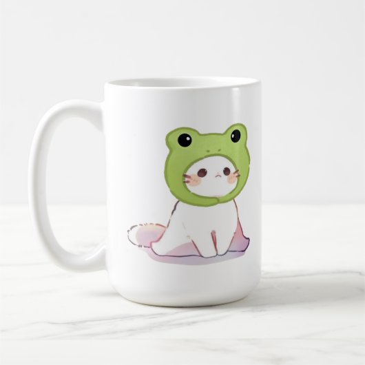 De schattige kikkerkat koffiemok (Links)