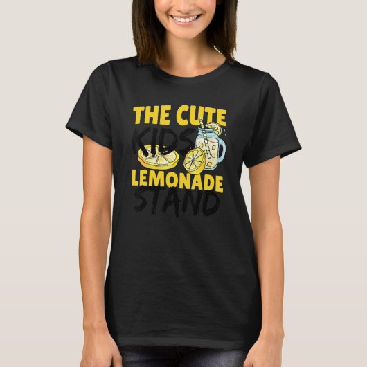 De schattige Kinder limonade stand voor limonade s T-shirt (Voorkant)