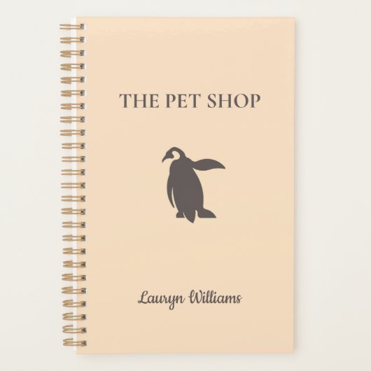 De schattige pinguïn in de dierenwinkel planner (Voorkant)