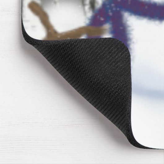 De Schattige Puffy Snowman Muismat (Hoek)