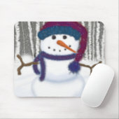 De Schattige Puffy Snowman Muismat (Met muis)