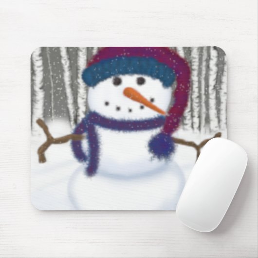 De Schattige Puffy Snowman Muismat (Met muis)