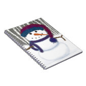 De Schattige Puffy Snowman Notitieboek (Rechterzijde)