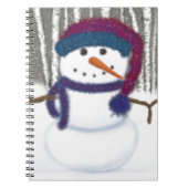 De Schattige Puffy Snowman Notitieboek (Voorkant)
