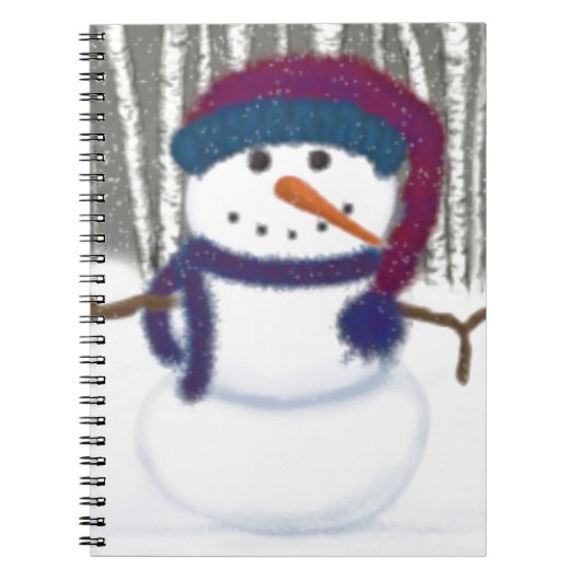 De Schattige Puffy Snowman Notitieboek (Voorkant)