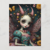 De Schattige roze duivelse fee Briefkaart (Voorkant)