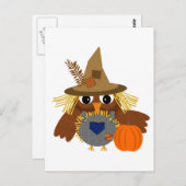 De Schattige Scarecrow Owl Briefkaart (Voorkant / Achterkant)