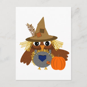 De Schattige Scarecrow Owl Briefkaart