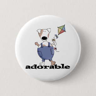 De schattige T-shirts en de Giften van de Hond Ronde Button 5,7 Cm