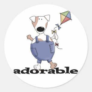 De schattige T-shirts en de Giften van de Hond Ronde Sticker