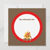 de schattige vraag van de wiener roast partij voeg kaart (Achterkant)