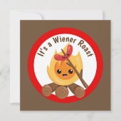 de schattige vraag van de wiener roast partij voeg kaart (Voorkant)