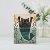 De Schattige Zeemeermin Kitty Briefkaart (Staand voorkant)