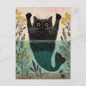 De Schattige Zeemeermin Kitty Briefkaart (Voorkant)