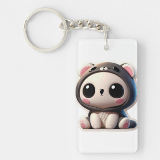 De Schattigee dag van Panda Sleutelhanger