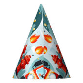 De Schattigee Hot Fire Truck Motorveiligheid 1e Ve Feesthoedjes (Achterkant)