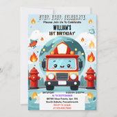 De Schattigee Hot Fire Truck Motorveiligheid 1e Ve Kaart (Voorkant)