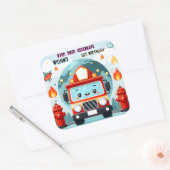 De Schattigee Hot Fire Truck Motorveiligheid 1e Ve Vierkante Sticker (Envelop)