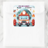 De Schattigee Hot Fire Truck Motorveiligheid 1e Ve Vierkante Sticker (Tas)