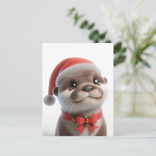 De Schattigee kerstotter Briefkaart (Staand voorkant)