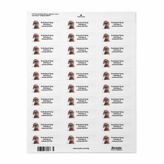 De Schattigee kerstotter Etiket (Full Sheet)