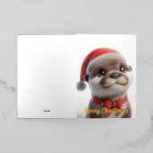 De Schattigee kerstotter Folie Wenskaart (Buiten Laag)