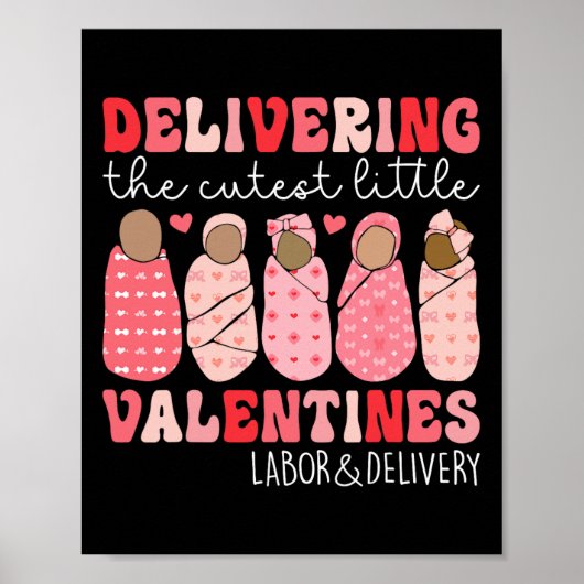 De Schattigee kleine Valentijnse Arbeid Deli lever Poster (Voorkant)