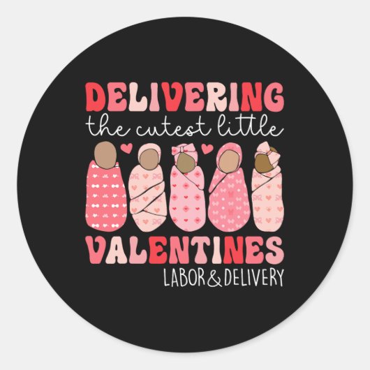 De Schattigee kleine Valentijnse Arbeid Deli lever Ronde Sticker (Voorkant)
