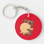 De Schattigee knuffel Pannenkoek en Choco Valentij Sleutelhanger (Voorkant)