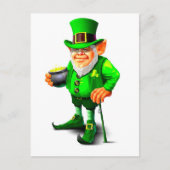 DE SCHATTIGEE LEPRECHAUN FEESTDAGENKAART (Voorkant)