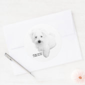 De Schattigee Maltese hond ooit Ronde Sticker (Envelop)