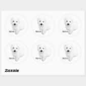 De Schattigee Maltese hond ooit Ronde Sticker (Vel)