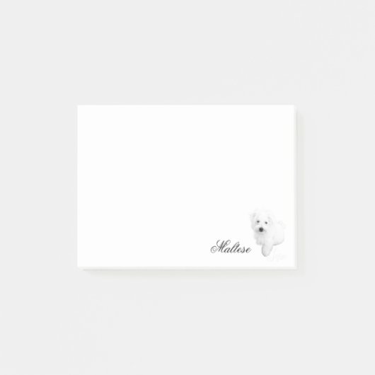 De Schattigee Maltese puppyhond ooit Post-it® Notes (Voorkant)