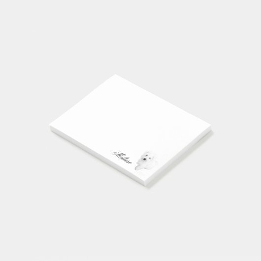 De Schattigee Maltese puppyhond ooit Post-it® Notes (Schuin)