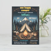 De Schattigee Natuur Boys One Happy Camper 1e Verj Kaart (Staand voorkant)