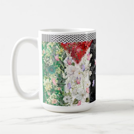 De Schattigee Palestijnse Mok met bloemenkaart (Links)