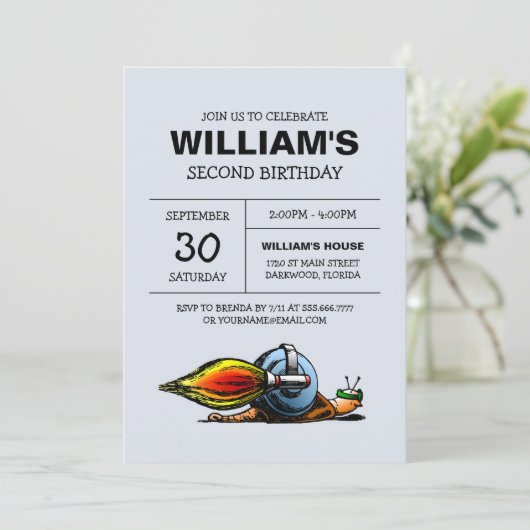 De Schattigee raketslak Kaart (Staand voorkant)