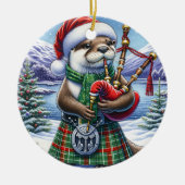 De Schattigee Schotse kerstotter Keramisch Ornament (Voorkant)