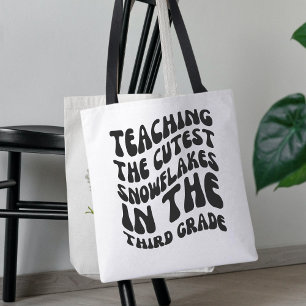 De Schattigee sneeuwvlokken in de derde klas Tote Bag